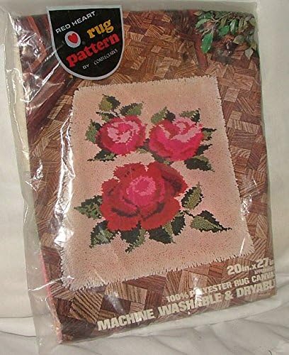 Red Heart Latch Hook Rug Pattern.