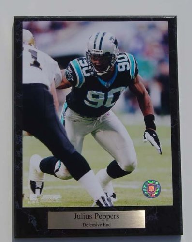 Encore Select 510-FBCAR90 Carolina Panthers Julius Peppers No. 90 9X12 Photo Plaques