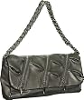 ''Zippered'' Convertible Clutch-to-Handbag - Shimmery Grey or Bronze