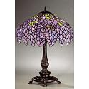 Wisteria Design Tiffany Table Lamp with Bronze base