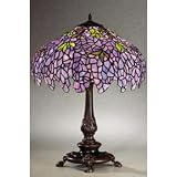 Tiffany table lamp 2 light bronze finish Wisteria style