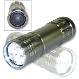 Neiko Super-Bright 9 LED Heavy-Duty Compact Aluminum Flashlight - Gunmetal