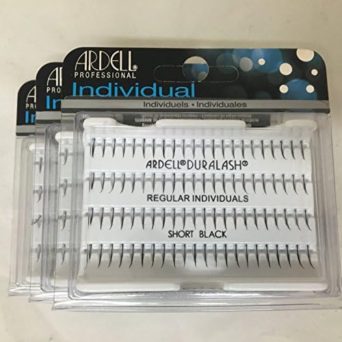 Ardell Professional Duralash, Regular Individuals - Short Black 3 Pack