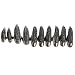Vktech 10 Pcs False Nail Claw Paw Talon Finger Ring Black Crystal Gothic Punk Cosplay