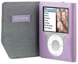 Belkin F8Z267-LAV Leather Folio for iPod Nano 3rd Generation -Video (Lavender)