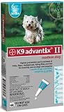 Bayer K9 Advantix II Teal 6-Month Flea & Tick Drops for Medium Dogs - 11-20 lbs.