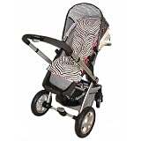 Tivoli Couture Plush Reversible Stroller Liner, Zebra With Red Back