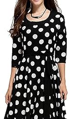 Dots Print Linen  Dress