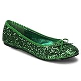 Funtasma By Pleaser Women's Star-16G Flat,Green Glitter,8 M US