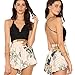 Moxeay® Floral Print Deep V-neck Halter Beach Chiffon Playsuit Jumpsuit Sexy