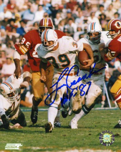 Larry Csonka Autographed 8x10 Photograph | Details: Miami Dolphins, Ball in Left Hand, with 