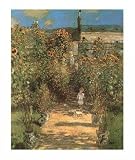 Posters: Claude Monet Poster Art Print - The Monet´s Garden At Vètheuil (20 x 16 inches)