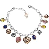Guess - UBB11119 - Bracelet Femme - Métal Argent - Breloques - Verre coloré - 18 cm