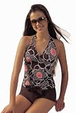 Marina West Women's Swimsuit, Two Piece, Boyshorts, Halter Tankini with Boy Shorts, Multiple Patterns