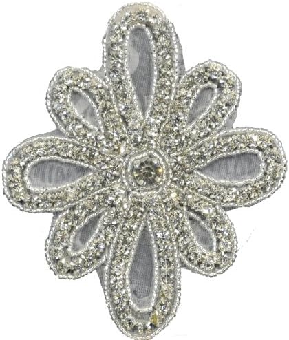 Rhinestone Applique BW-118 Rhinestone Applique Sew on Netting Fabric