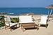 Safavieh Outdoor Living Collection Del Mar 4-Piece Outdoor Living Set, Teak Brown