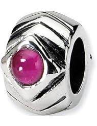 Reflection Beads Silver Garnet Two Stone Bead Number 3
