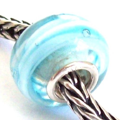 Melina World Jewellery - 10036 - Murano Glass Bead with a Solid Sterling Silver 925 Core - Handmade - Designed in Greece - Fits chains from Biago, Chamilia, Pandora & Trollbeads