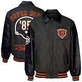 Chicago Bears Charcoal Wool/Leather Super Bowl Champions Commemorative Jacket