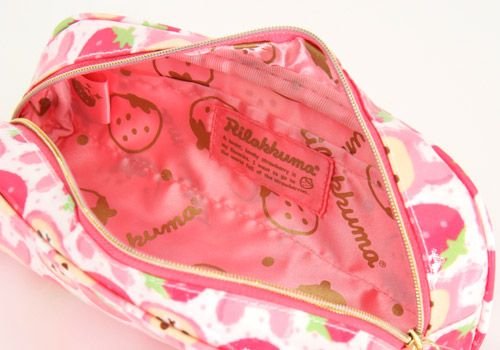 Imagen 3 de Estuche rosa con fresas y osita blanca de conejito, Japón