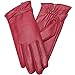 Vislivin Womens Leather Gloves Touch Screen Winter Glove Warm Driving Gloves Red S