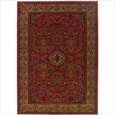 Couristan 3760/4872 EVEREST Ardebil 47-Inch by 63-Inch Polypropylene Area Rug, Crimson