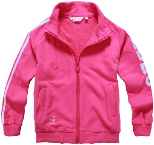 YEBAO Girls Stand Collar Zippered Sport Suits