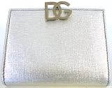 Authentic Dolce & Gabbana Womens Leather Wallet - Silver