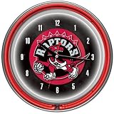 Toronto Raptors NBA Chrome Double Ring Neon Clock