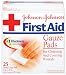 Search : Johnson & Johnson First Aid Gauze Pads (4 x 4-inch), 25-Count Large Pads (Pack of 2)