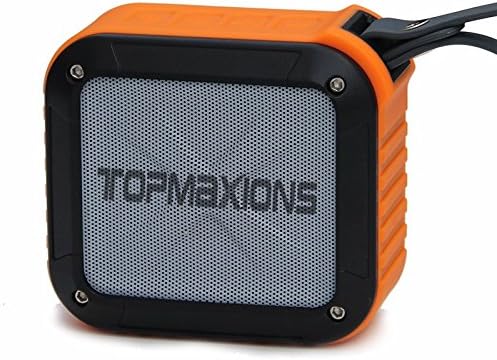 Portable Bluetooth 4.0 Speakers,Topmaxions Mini Wireless Outdoor and Shower Waterproof Sport Speaker with 10 Hour Rechargeable Battery Life,Pairs with All Bluetooth Devices (Orange)