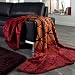 Sofadecke Couchdecke Wohndecke Tagesdecke Kuscheldecke - Bugatti Decke - Rot