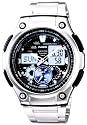 Casio Collection Men Analog-Digital : Combination of Digital and Analog (Sept 2009 Model) Casio Watch with World Time LED Light 1/1000 Chronograph Series Watch