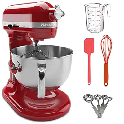 Kitchenaid KP26M1X 6 Qt. Bowl Lift Stand Mixer Empire Red plus Accessory Bundle