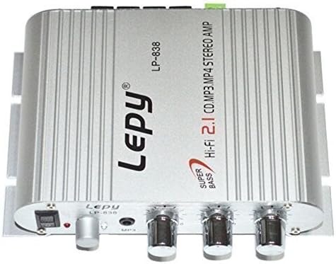 Cheska 200W Car Amplifier LP-838 12V Smart Mini Hi-Fi Stereo Audio Amplifier for Home Car Auto MP3 MP4 Stereo AMP Boat Motorcycle