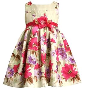 Bonnie Jean Toddler Girls Green Floral Spring Easter Dress 2T-4T