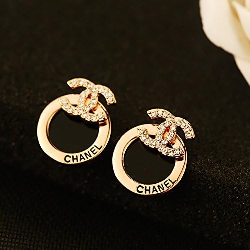 Darling Jewelry Women's fashion earrings (black round)