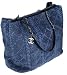 Chanel Large Tote Bag 93925 Serpent Leather Navy Blue