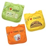 I Play Favorite Food Bibs 3-pk.