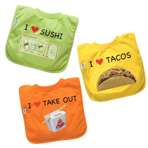 I Play Favorite Food Bibs 3-pk.