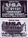 Terrorist Hunting Permit Logo Embroidered Iron on / Sew on Patch