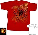 FC Football Club Manchester United Derivative Graphic Red T-shirt Tee
