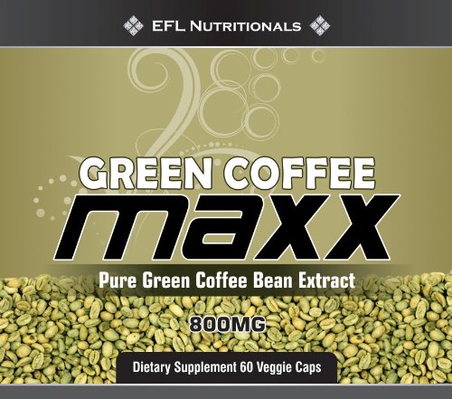 #6: Green Coffee MAXX - 100% Pure Green Coffee Bean Extract 800mg Per Capsule VegiCaps No Fillers 60 Count 