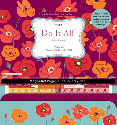 2012 bold blossoms do it all magnetic wall calendar 15516