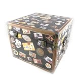Malle Coffre Bois "Nostalgic Stickers"