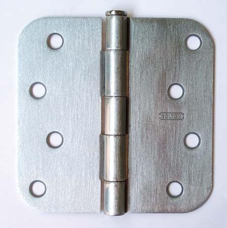 Bolton 4 X 4 5/8 Radius Steel Hinge in Satin Nickel Finish