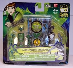 Ben 10 (Ten) Alien Creation Chamber Mini Figure 2-Pack Wildvine and Benwolf