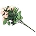 Topix Premium Artificial Flower Romantic Rose (Pink, 10pcs-Scape)