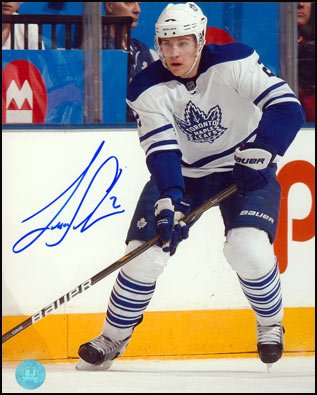 LUKE SCHENN Toronto Maple Leafs Signed Retro Jersey Action 8x10 Photo