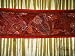 Burnt Red Black Vintage Patchwork India Sari Tapestry Wall Hanging Table Runner